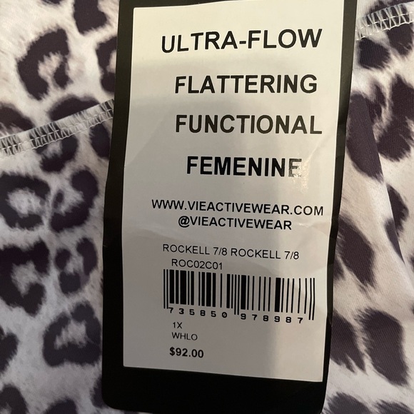 Vie activewear ROCKELL WHITE OMBRE LEGGINGS 7/8, WHITE LEOPARD - Picture 12 of 16